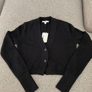 Banana Republic Cropped Black Knit Sweater
